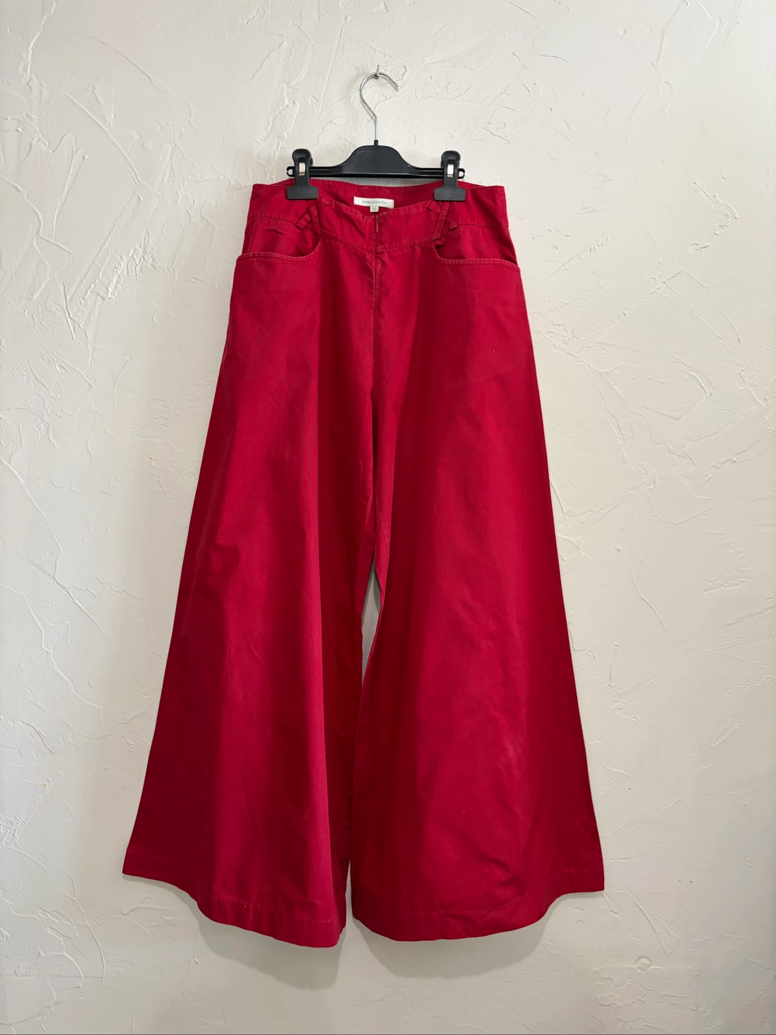 Pantalon rouge à jambes large Jacqueline Riu taille 38